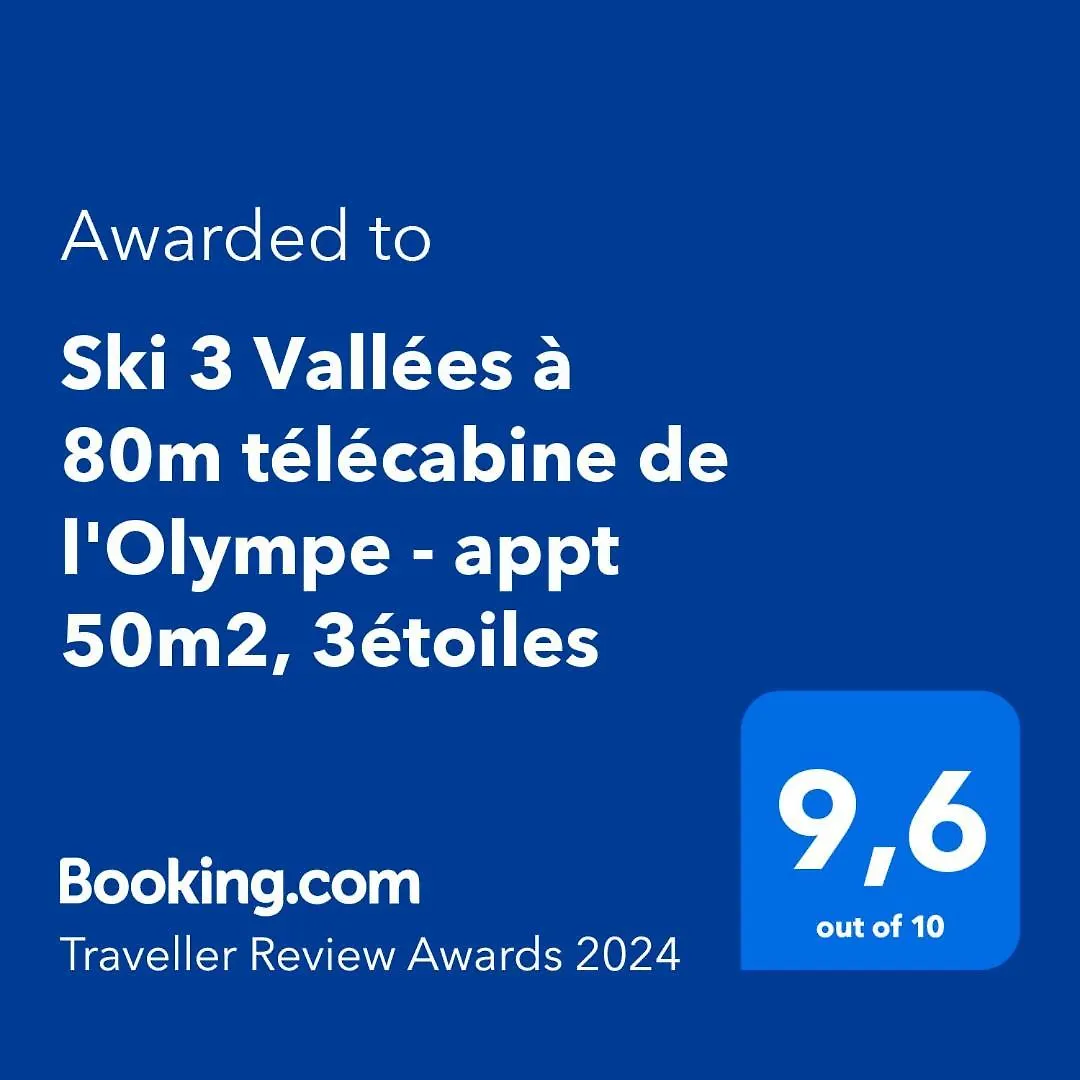 Ski 3 Vallees A 80M Telecabine De L'Olympe - Appt 50M2, 3Etoiles Brides-les-Bains France
